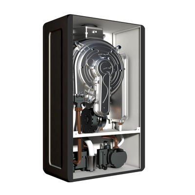 20kw Tankless Combiのボイラー黒の貝の壁に取り付けられたガス ボイラー